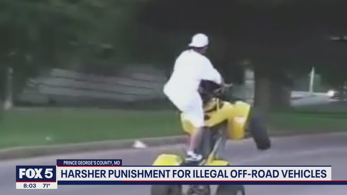 Prince George's County pushes for harsher punishment for illegal off-road vehicles